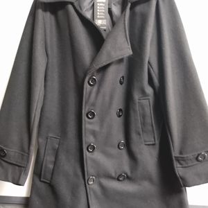 Mens Black Peacoat